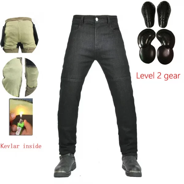 S6d26e5a4c9ca468ca5ceb9e48ea2ef27r-3.webp Motorcycle Riding Jeans Pants Soft elastic Inset Gear Wear-resistant Fireproof Kevlar Protective Layer On Hips And Knees