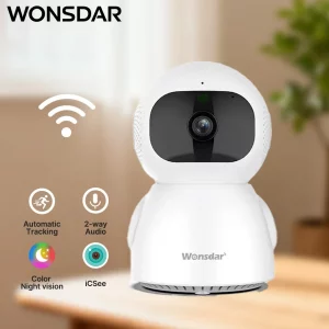 WONSDAR Indoor WiFi IP Camera Real Time Motion Detection Alarm Home Security Surveillance Two Way Audio Night Vision  Cam iCsee
