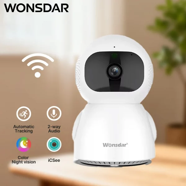 S6deb8559104943b88a43e08481b568836.webp WONSDAR Indoor WiFi IP Camera Real Time Motion Detection Alarm Home Security Surveillance Two Way Audio Night Vision Cam iCsee