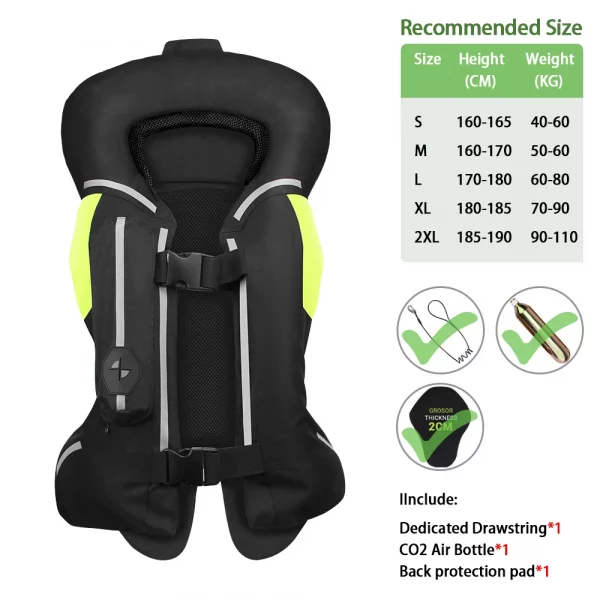 S6f51103ec51348198abd03df613438a06.webp New Motorbike Body Armor Motorcycle Air Bag Vest Motor Air-bag Vest Motocross Racing Riding Airbag System Anti-fall CE Protector