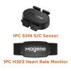 Magene S3+ Speed Cadence Sensor ANT Bluetooth Computer Speedmeter Dual Sensor Bike Accessories Compatible with WahooOnelap Zwift