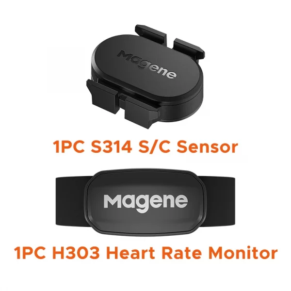 Magene S3+ Speed Cadence Sensor ANT Bluetooth Computer Speedmeter Dual Sensor Bike Accessories Compatible with WahooOnelap Zwift