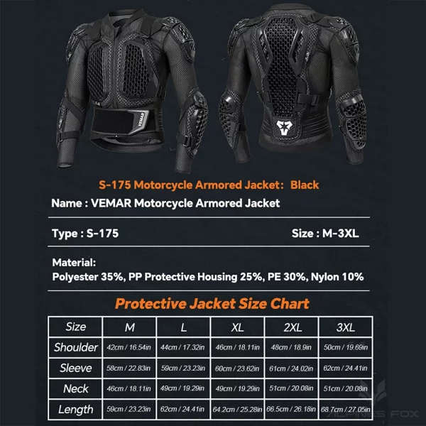 VEMAR 2025 Men New Motorcycle Jacket Moto Body Armor MX Armor Motocross Racing Jacket CE Approval Motorbike Moto Protection Gear