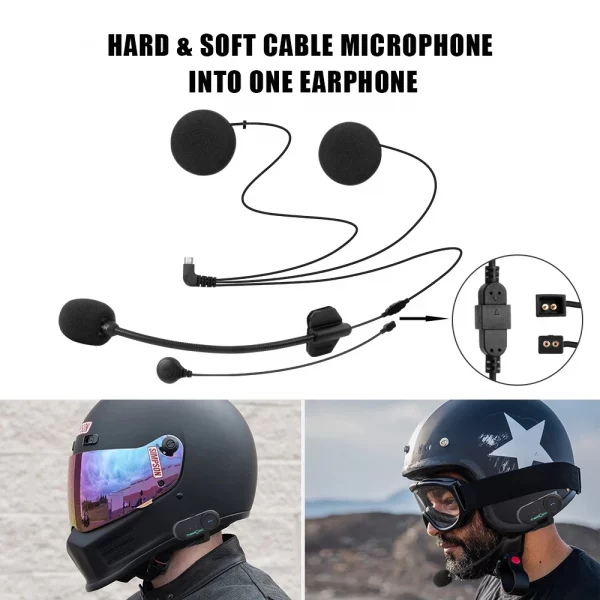 S734154dbe4304bbb983fa858175a869bR.webp FreedConn TCOM VB Motorcycle Helmet Intercom Bluetooth 5.0 Headset Headphone FM Moto Interphone Helmet Communicator Speaker Gift