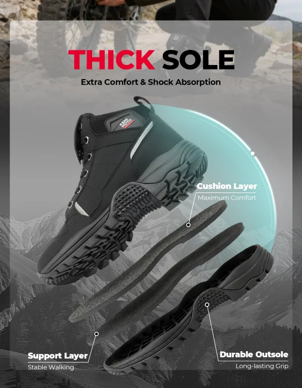 S738274b0e14b4abab9ad4b1cfc78315eW.webp Waterproof Shoes Men for Motorcycle Riding Soft Comfortable Lining Breathable Ankle Protection Anti-Slip Camping Outdoor Boots