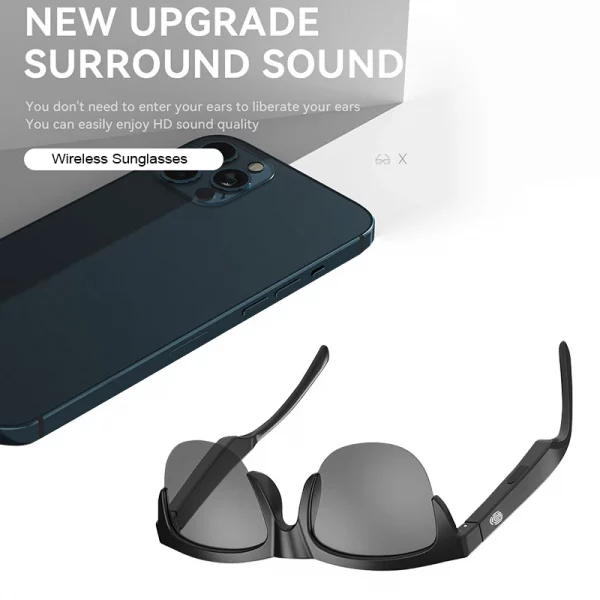 S76a04b12d63142e0be0f0f8f78d834e2x.webp Smart Glasses Wireless Bluetooth Sunglasses Built-in Microphone Speakers Touch & Voice Assistant Compatible Glass for Men Women