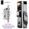 S7bb4c80cc8354bf2b315c81b2b6b96d75.webp Tuya App Smart Lock Household Anti-theft Door Fingerprint Lock With Camera Password Lock Large Door Lock