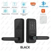Tuya TTlock Smart Door Lock Fingerprint Door Lock Password Fingerprint IC Card Key APP Remote Unlock Eletronico Digital 도어락