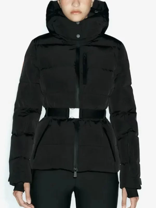 S7c68c1e6c1cf4957b33f3bcd5f302111k.webp Women's Winter Hooded High Waist Padded Sport Parkas Coats with Belt Female Elegant Thick Warm Pockets Windproof Skiing Jackets