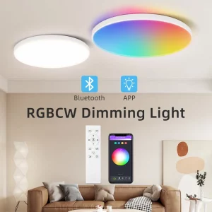 Smart lamp Led RGB Ceiling Light 24W Dimmable 110V-265V Ultra Thin Bluetooth APP Control Lamps for room led light Global version