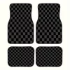[Absorbent Car Floor Mats] 4pcs Universal Fit Car Floor Mats Set - Absorbent, Non-Slip, Washable Polyester Fiber - Checkered Pat