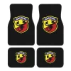 Custom Abarth C Cool Car Floor Mats of 4 Pieces Auto Front and Rear Foot Mats Universal Carpets with Non Slip Rubber Backing