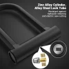 Bike Lock Heavy Duty Anti Theft Bike U Lock with Security Steel Cable Shackle Bicycle U-Locks with Key & Sturdy Mounting Bracket