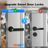 S82fe76cc6b0f46459061542d3860d86eI.webp Smart Lock For Main Door Tuya Smart Home Fingerprint Electronic Door Lock APP Remote Unlocking Residential Automation With Alexa