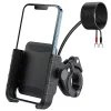 Motorcycle Phone Mount with  Charger USB C 20W Fast Charging Port Waterproof Motorcycle Cell Phone Holder Cradle