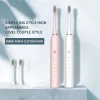 Sonic Electric Toothbrush 3 Brush Heads for Adults IPX7 Waterproof DuPont Brush Head USB Rechargeable High Frequency Cleaning