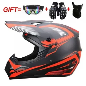 Motocross Helmet Full Face Helmet For Adult Dirt Bike Off-Road UTV ATV Helmet Goggles Gloves And Face Mask Matte