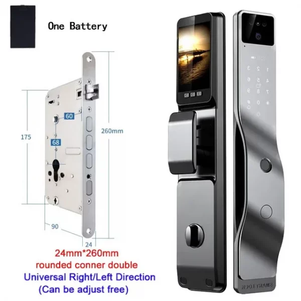 S89400cf3ab98404b9d78ea1cb48026e5s.webp Tuya App Smart Lock Household Anti-theft Door Fingerprint Lock With Camera Password Lock Large Door Lock