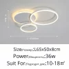 Smart Home Modern Round Design LED Ceiling Chandelier For Living Room Restaurant Bedroom Circle Rings Lighting Fixture Luminaire