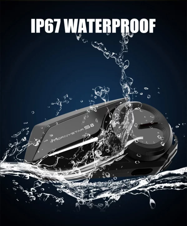 S8d6777bef6e14567b48c8ec657ba56a7Y.webp Mornystar S8 Intercom Bluetooth For Motorcycle Helmet Headset FM Music Sharing Helmet Communicator Up to 6 Rider