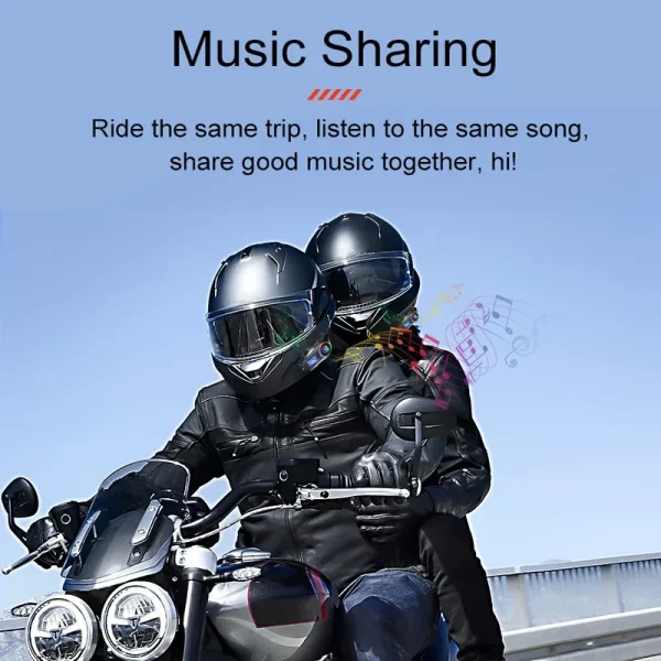 Bluetooth Motorcycle Intercom Helmet Headset 1000M Wireless Communication Interphone With Ambient Light Waterproof Headphone