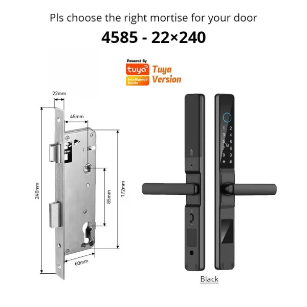 S9182cdfadb5e417cabc6b3f996ecc0fb3.webp Smart Door Lock Waterproof Aluminum Electronic Sliding Door Lock Tuya Fingerprint Biometric Password NFC Card Remote APP Control