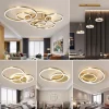 Smart Home Modern Round Design LED Ceiling Chandelier For Living Room Restaurant Bedroom Circle Rings Lighting Fixture Luminaire