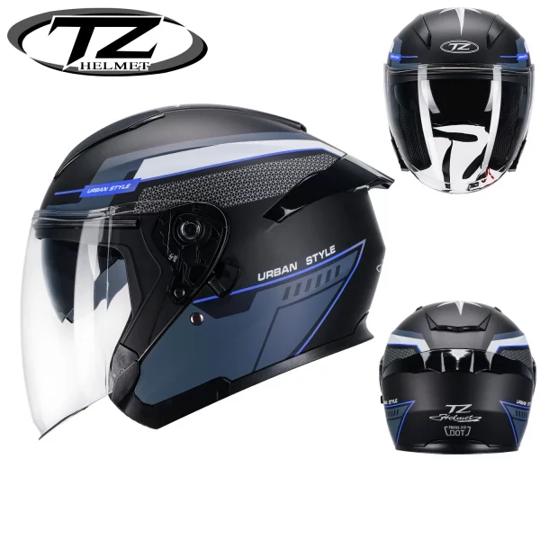 Motorcycle Half Face Helmet Men Women Fashion Dual Lens Sport Helmets Motocross Racing Modular Flip Up Casco Moto Winter Warm