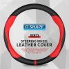 Car Steering Wheel Cover 38cm 15" Leather For MINI COOPER S JCW ONE F54 F55 F56 F60 R60 R61 Auto Accessories