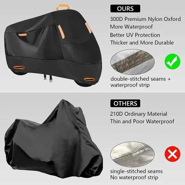 S97289510540b4b91906029af8dab9a5ee.webp Outdoor Motorcycle Cover Waterproof Thickened Polyester Tarpaulin UV Protective Scooter Cover for Motorcycles