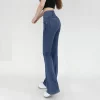 S97850843147e402b85980d61f0d20413Q.webp Yoga Jeans for Women Denim Pants Sexy Flared Trousers Lady Pants Hip Lifting and Cross Waist Design Indoor Sports Outdoor Flared