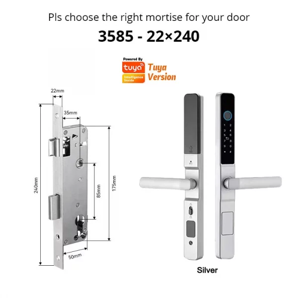 S98b6bf7565734e6c89e98889f8a53abcl.webp Smart Door Lock Waterproof Aluminum Electronic Sliding Door Lock Tuya Fingerprint Biometric Password NFC Card Remote APP Control