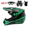 Motocross Helmet Full Face Helmet For Adult Dirt Bike Off-Road UTV ATV Helmet Goggles Gloves And Face Mask Matte