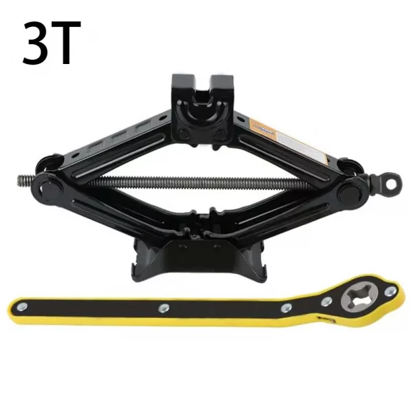 S99eff529827d47b2b830ae92a711256fD.webp 2T/3T Car Scissor Jack Auto Emergency Crank Lift Stand Labor-Saving Repair & Tire Replacement Tool with Wrench for SUV Vehicles