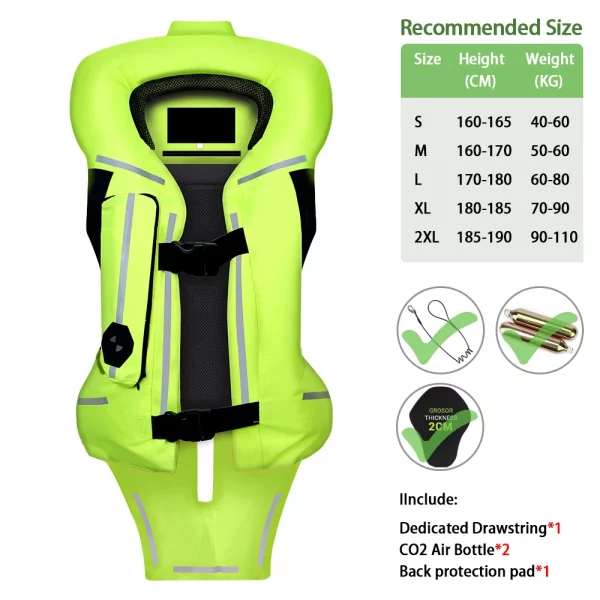 S9bcd3fdf13ca4ee8b2c9da3432100b24l.webp New Motorbike Body Armor Motorcycle Air Bag Vest Motor Air-bag Vest Motocross Racing Riding Airbag System Anti-fall CE Protector