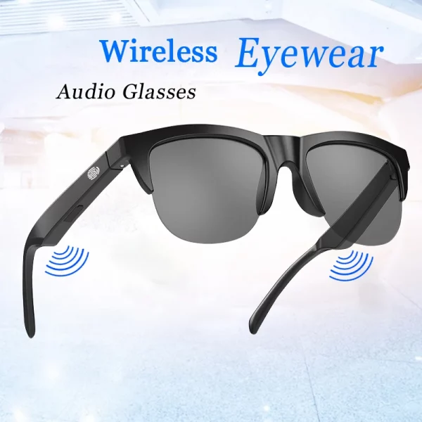 S9d92b5e3c737477b8b7d9abc944ad35ex.webp Smart Glasses Wireless Bluetooth Sunglasses Built-in Microphone Speakers Touch & Voice Assistant Compatible Glass for Men Women
