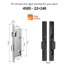 S9ea03aa5121f41d38746794eee5a0c1ek.webp Smart Door Lock Waterproof Aluminum Electronic Sliding Door Lock Tuya Fingerprint Biometric Password NFC Card Remote APP Control