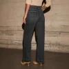 Women's New Europe and the United States High-Waisted Jeans Women's 2025 Spring Thin Wide-Leg Retro Temperament Straight Pants