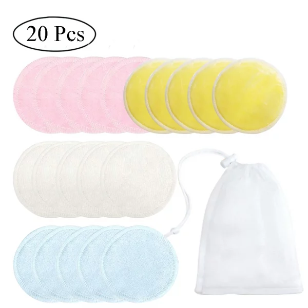 Sa2fa772bec0845249b0cc34c15d586a1f.webp 10/16/20Pcs Makeup Remover Pads Reusable Cotton Pads Make Up Facial Remover Bamboo Fiber Facial Skin Care Wipe Pads with bag