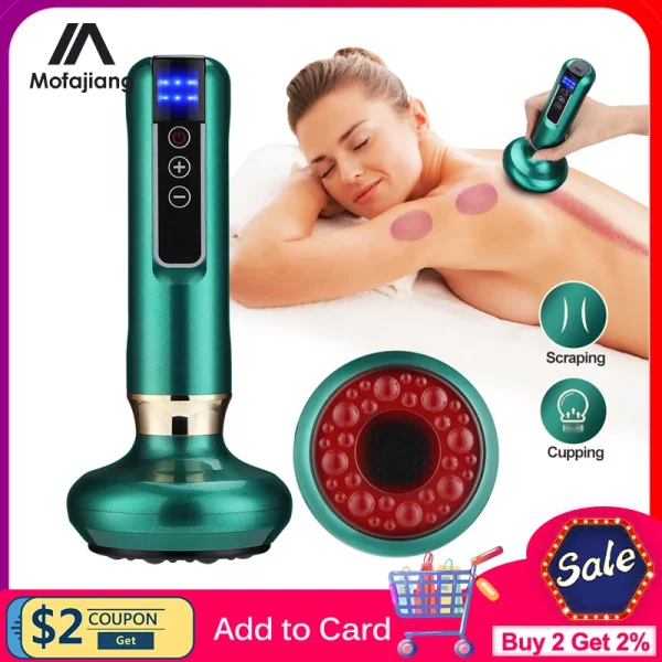 Sa63cb08a3c49436a92505e84ffd6f26aa.webp Electric Cupping Massager Vacuum Suction Cup GuaSha Anti Cellulite Beauty Scraping Infrared Heat Therapy Slimming Massage Cans