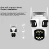 KERUI Outdoor WIFI IP Camera Three Lens Triple Screen 10x Zoom PTZ Auto Tracking Security Protection CCTV Video Surveillance