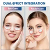Eye Facial Massager Beauty Device Vibration 3 Levels EMS Instrument Dark Hot Circle Relieve Infrared Hot Compress Eye Firming