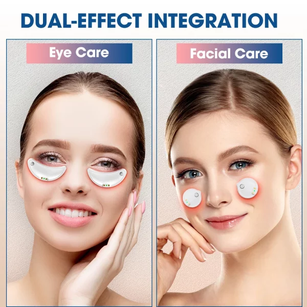 Eye Facial Massager Beauty Device Vibration 3 Levels EMS Instrument Dark Hot Circle Relieve Infrared Hot Compress Eye Firming
