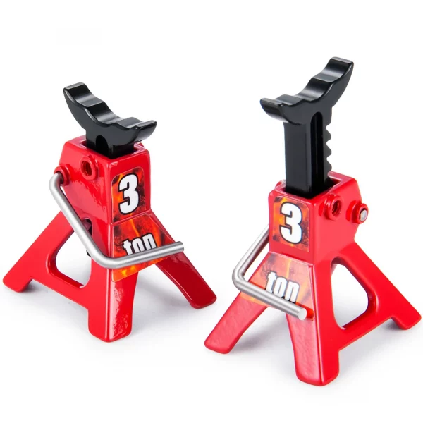 Sa9de56c9e8044ae4a22c1c8b9279dad9D.webp AXSPEED 2Pcs Simulation Mini Metal Height Adjustable 3T Jack Repair Stand Tools for Axial SCX24 1/24 TRX-4M 1/18 RC Car Model