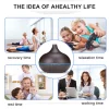 Essential Oil Aromatherapy Diffuser with Remote Control LED Ultrasonic Cool Mist Scent Humidifier Vaporizer for Room Office Home