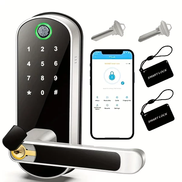 Saf6f450f0e2c4c1f9513e6805f968e940.webp Smart Fingerprint Door Lock App Remote Control Keyless WIFI Digital Touchscreen Lock NFC IP67 Waterproof with 2 IC Cards