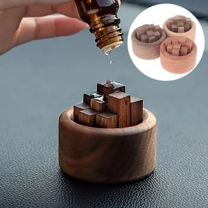 Essential Oil Diffuser Wood Unique Eco-Friendly Fireless Aroma Aromatherapy Fragrance Diffused Home Office Decoration Crafts