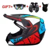 Motocross Helmet Full Face Helmet For Adult Dirt Bike Off-Road UTV ATV Helmet Goggles Gloves And Face Mask Matte