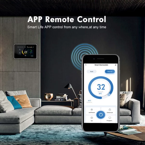 WiFi Smart Thermostat Programmable Thermostat 5+2/ 6+1/ 7 Days Schedule APP Remote Control Voice Control ℃/℉ PM2.5 Humidity