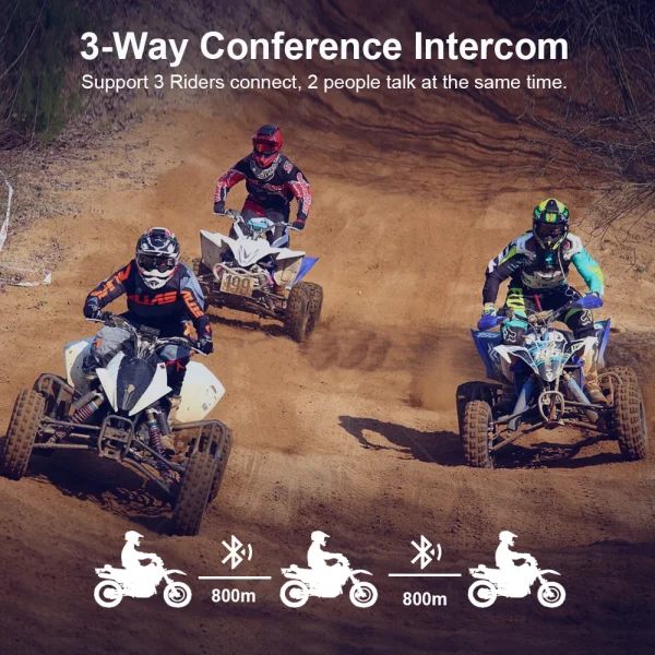 Sb98f8fddf131476b875bb5eabd974b80i.webp FreedConn TCOM VB Motorcycle Helmet Intercom Bluetooth 5.0 Headset Headphone FM Moto Interphone Helmet Communicator Speaker Gift